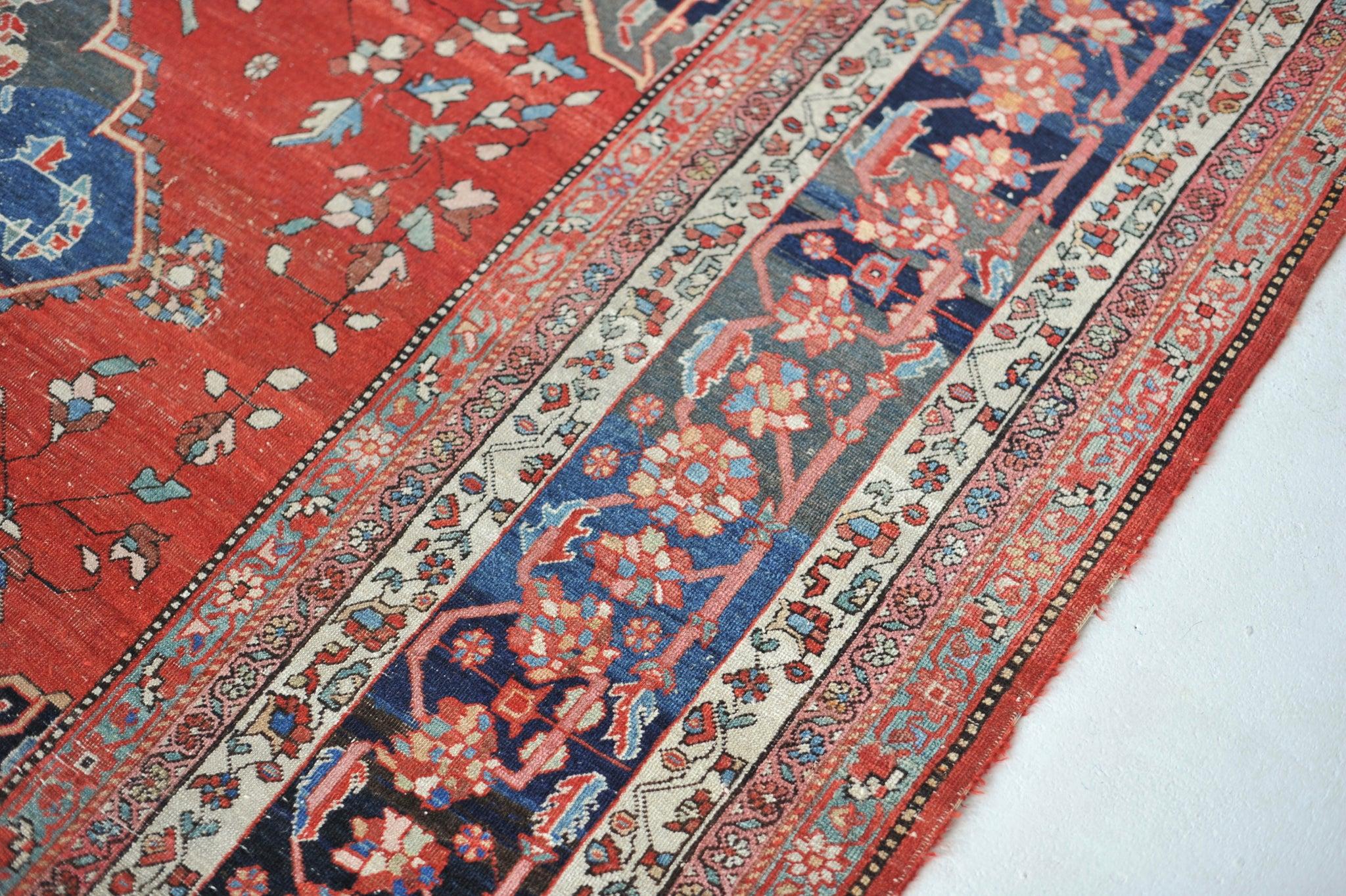 Wool Antique Rug with Gorgeous Medallion and Variations of Strawberry Field, c.1910's For Sale