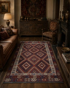 Antique Rugs, Anatolian Turkish Kilim Rugs, Turkish Carpet Geometric of Anatolia
