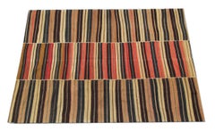 Antique Rugs Caucasian Kilim Rug Jajim Traditional Wool Striped Carpet