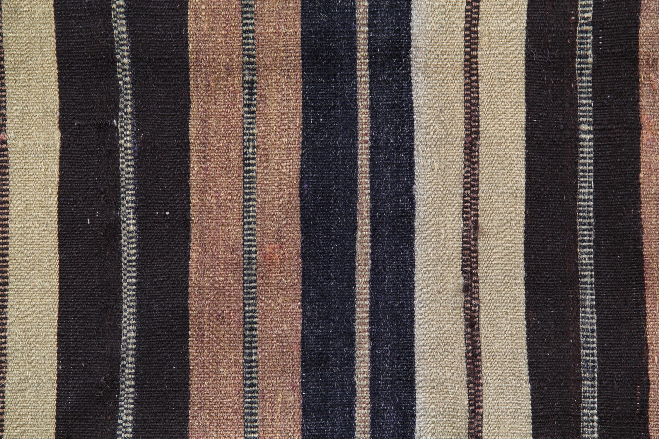 Azerbaijani Antique Rugs Caucasian Kilim Rug Jajim Traditional Wool Striped Carpet For Sale