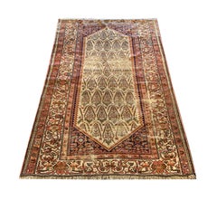 Antique Rugs Caucasian Wool Area Paisley Tradition Oriental Carpet Rug