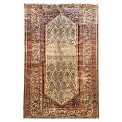 Antique Rugs Caucasian Wool Area Paisley Tradition Oriental Carpet Rug