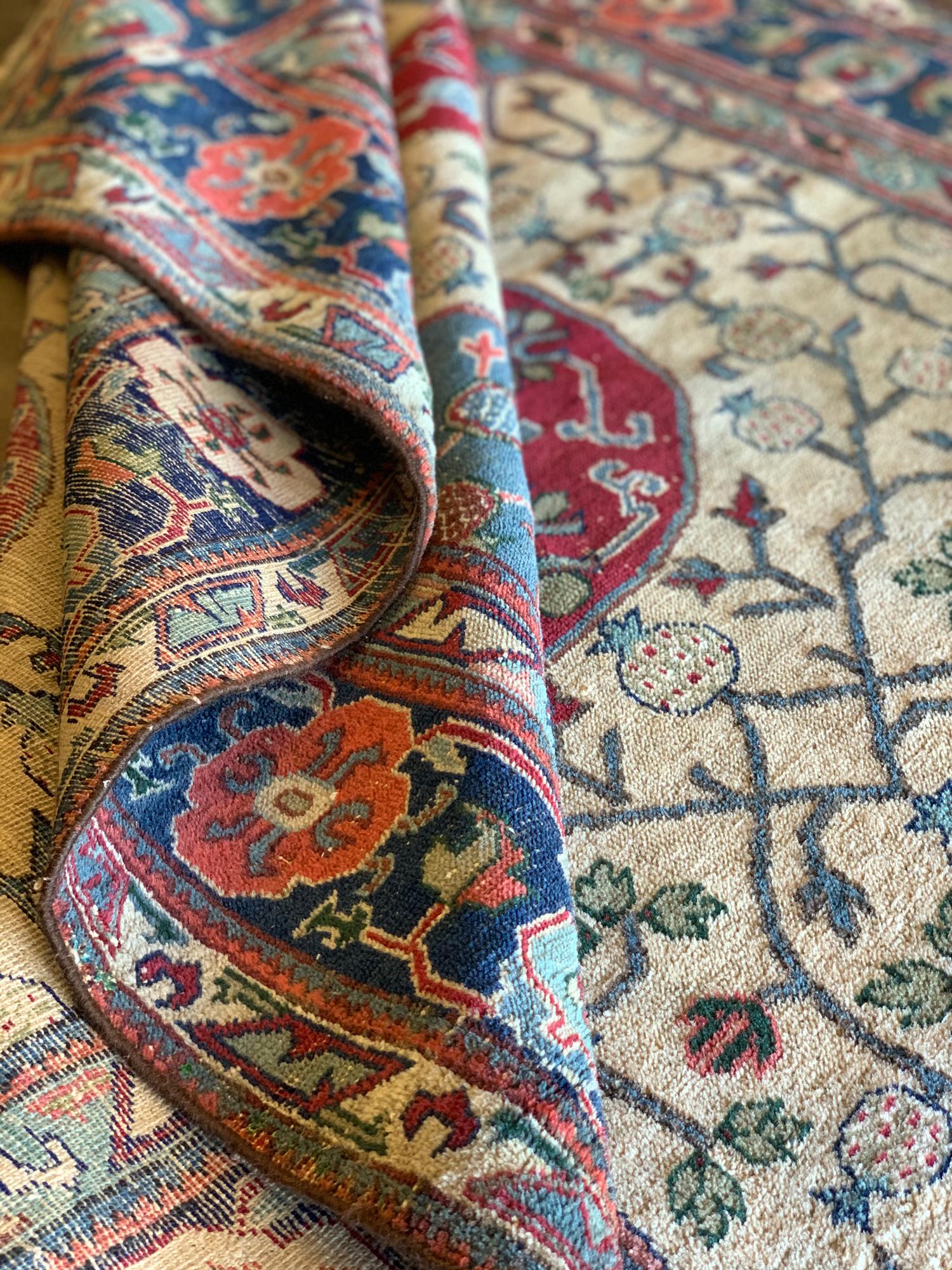 Antique Rugs Central Asian Khotan Carpet Handmade Oriental Area Rug For Sale 1