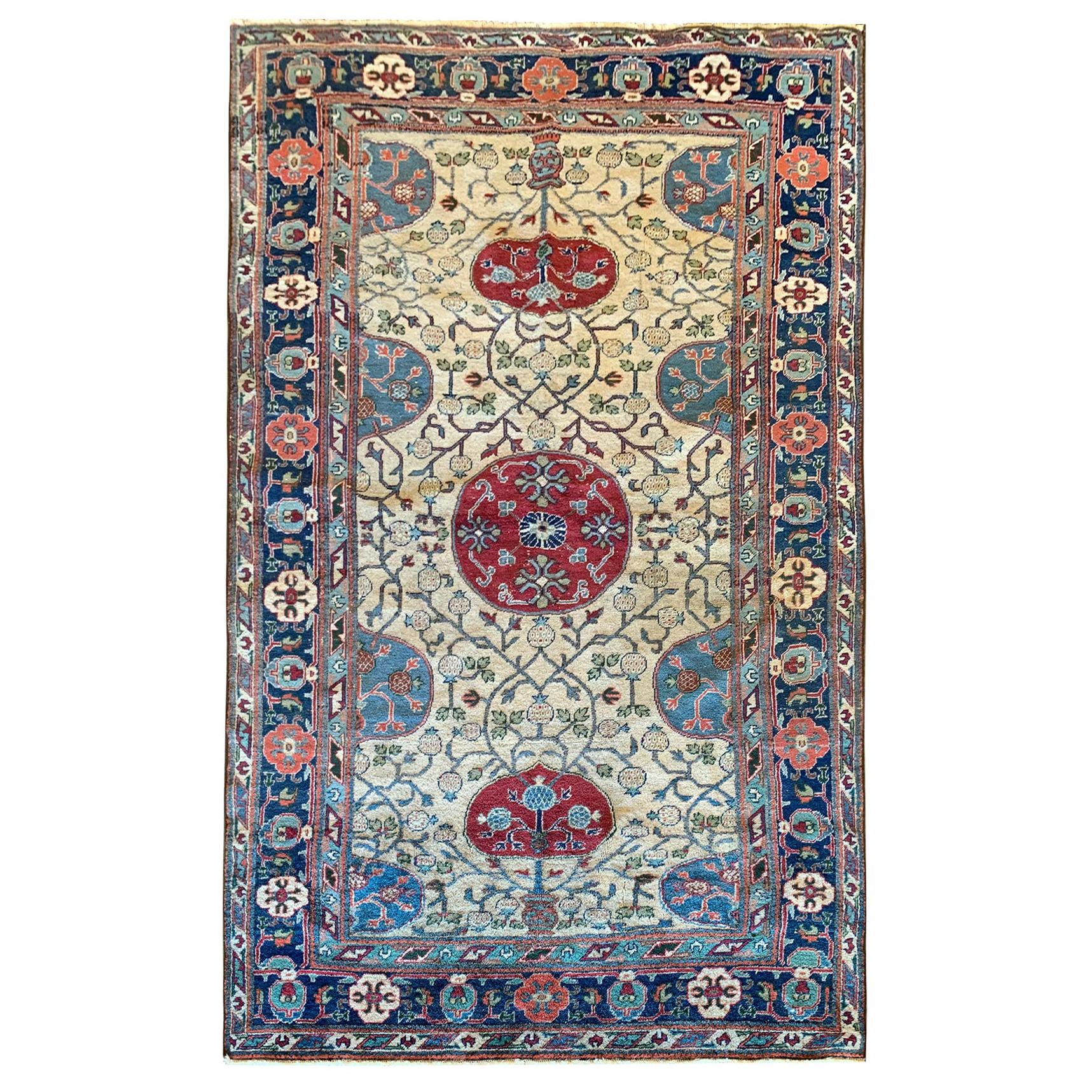 Antique Rugs Central Asian Khotan Carpet Handmade Oriental Area Rug For Sale