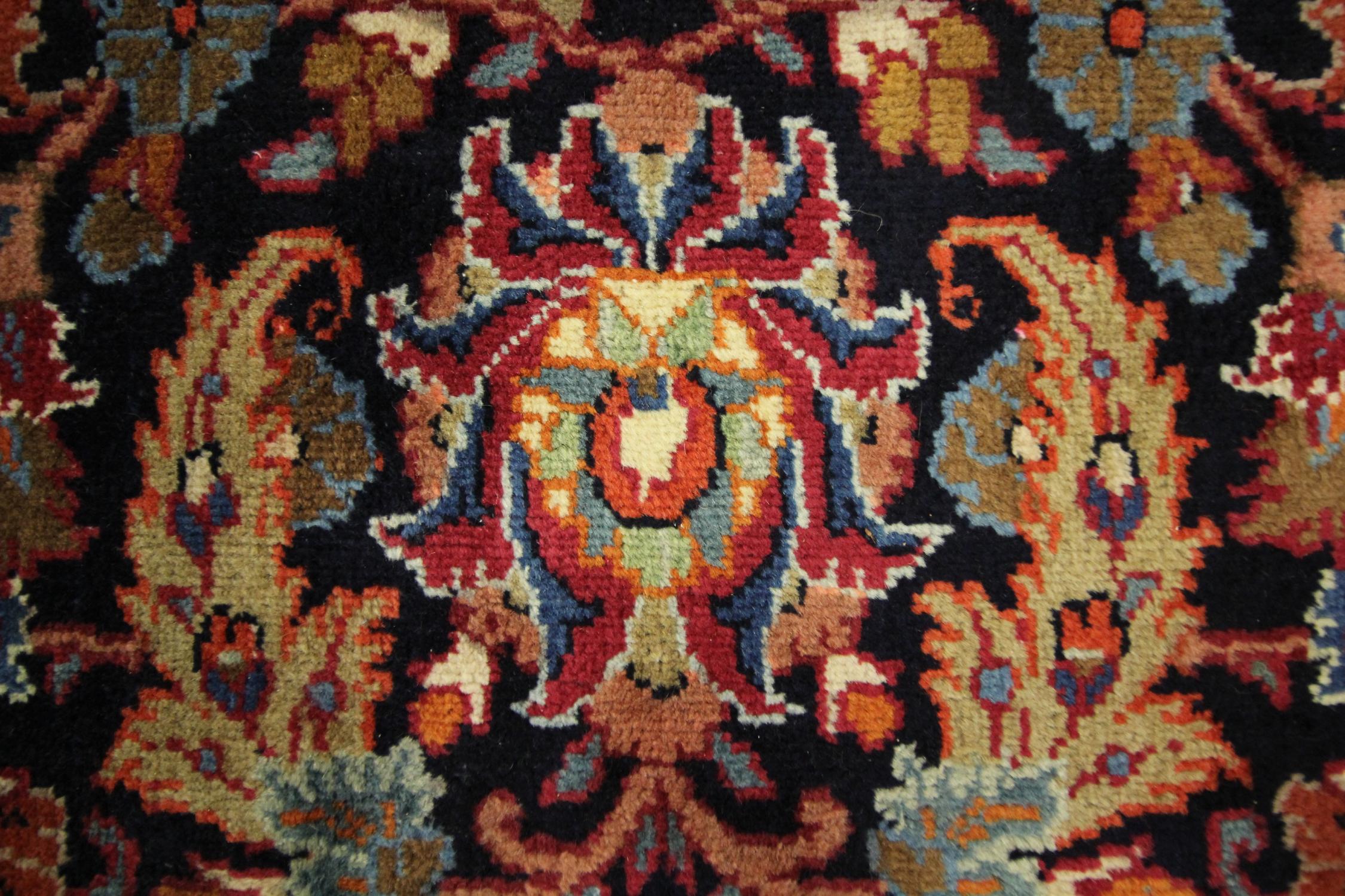 Wool Antique Rugs Crimson Red Handmade Carpet, All over Turkish Rugs for Sale For Sale