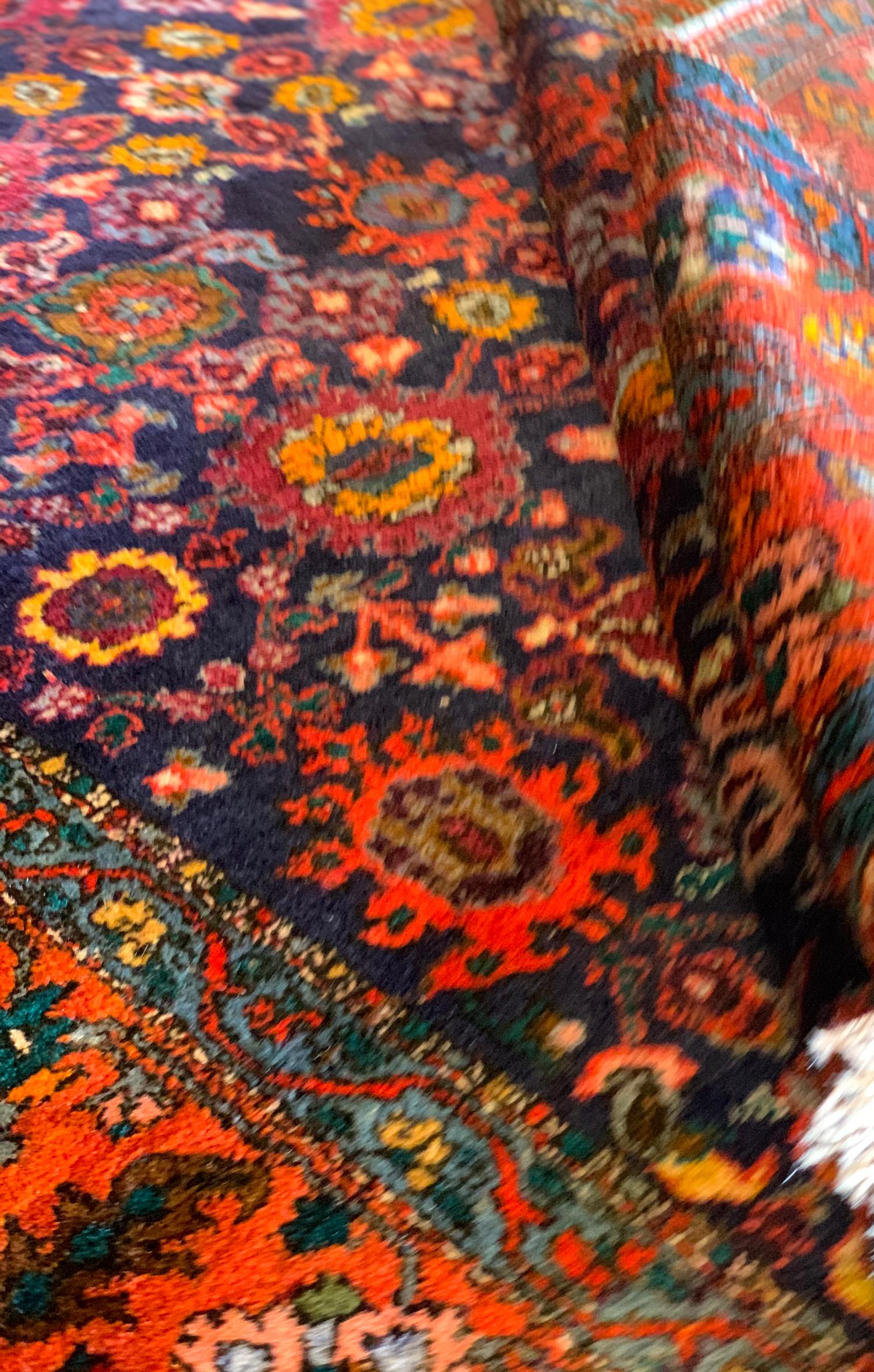 Early 20th Century Antique Rugs Hand-Knotted Wool Area Oriental Traditional Floral Carpet