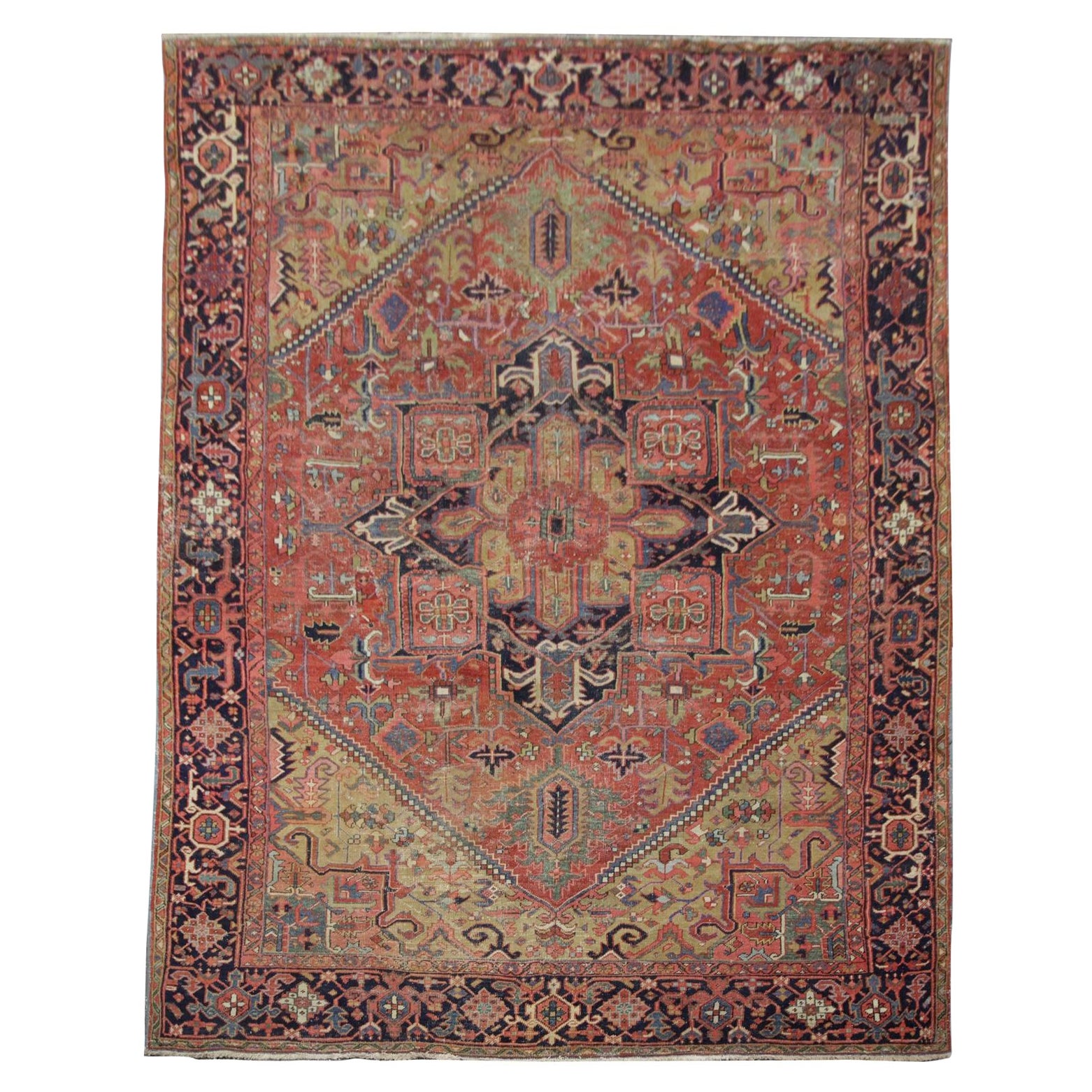 Tapis anciens faits main, Grands tapis de salon Heriz