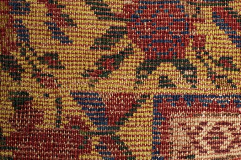 Vegetable Dyed Antique Rugs Handmade Carpet Runners, Caucasian Karabagh Runner Rugs for Sale For Sale