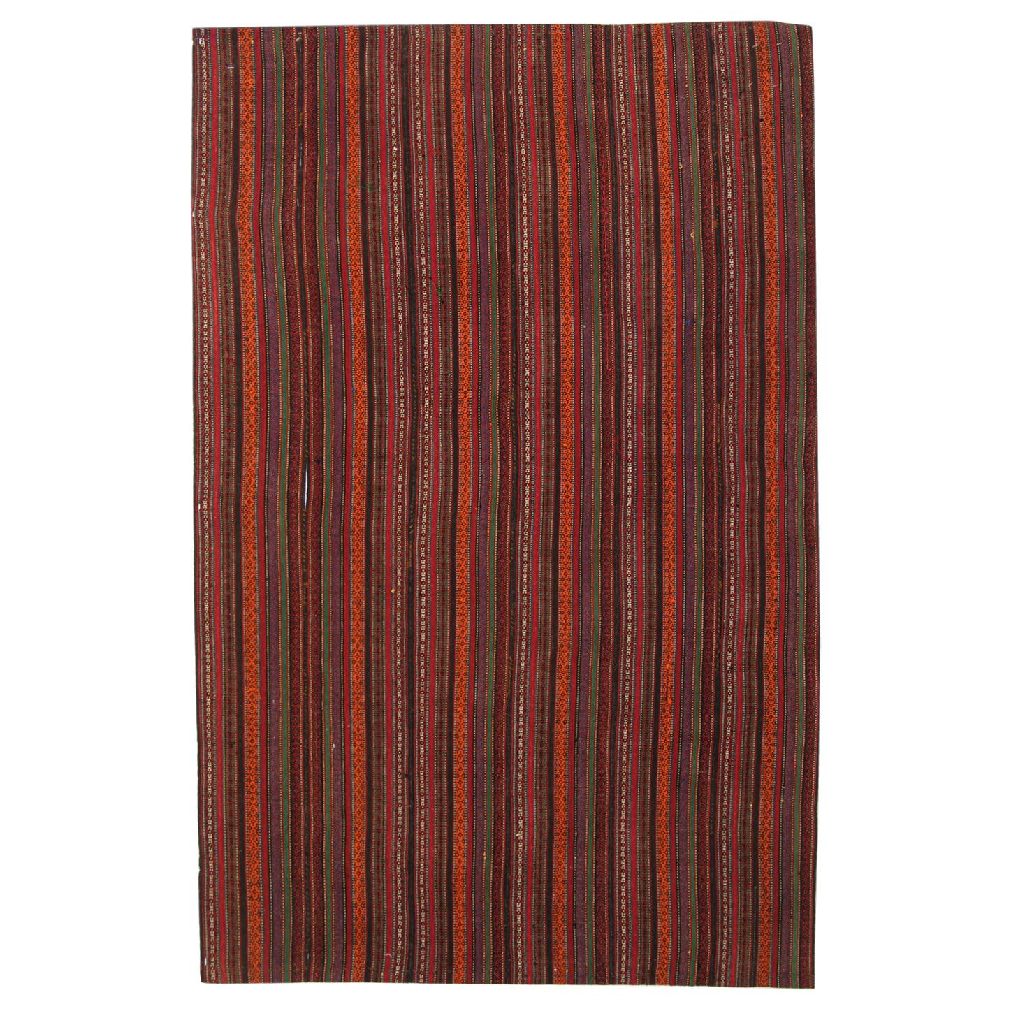 Alfombras Antiguas Artesanales Jajim Alfombra Tapiz Rayas Rojo Alfombra Textil