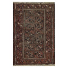 Antique Rugs Handwoven Red Area Wool Oriental Carpet