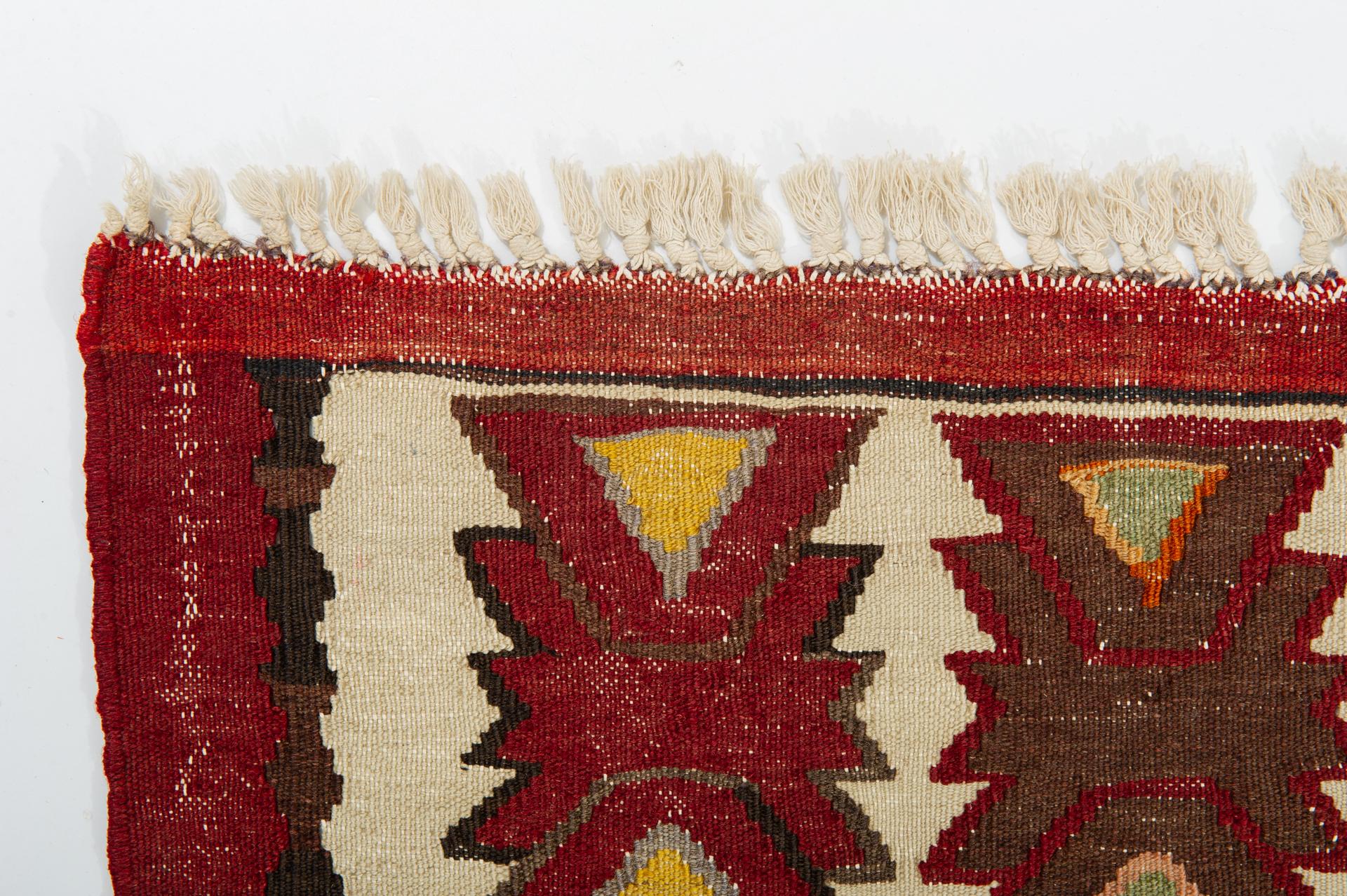 Hand-Woven Antique Kilim KAZAK For Sale