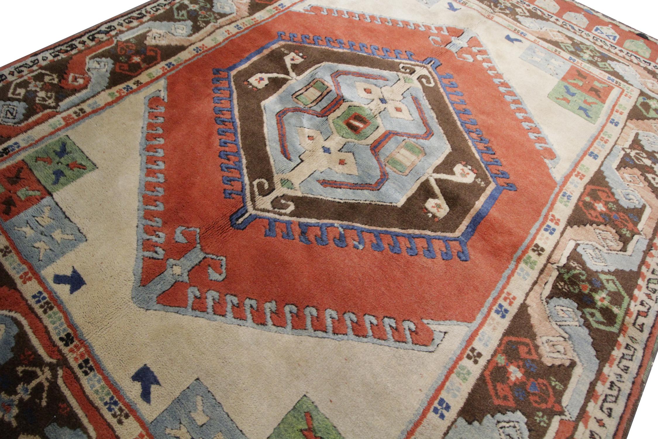 Organic Modern Antique Rugs Milas Area-Turkish Rug, Handmade Carpet Oriental Living Room Rug