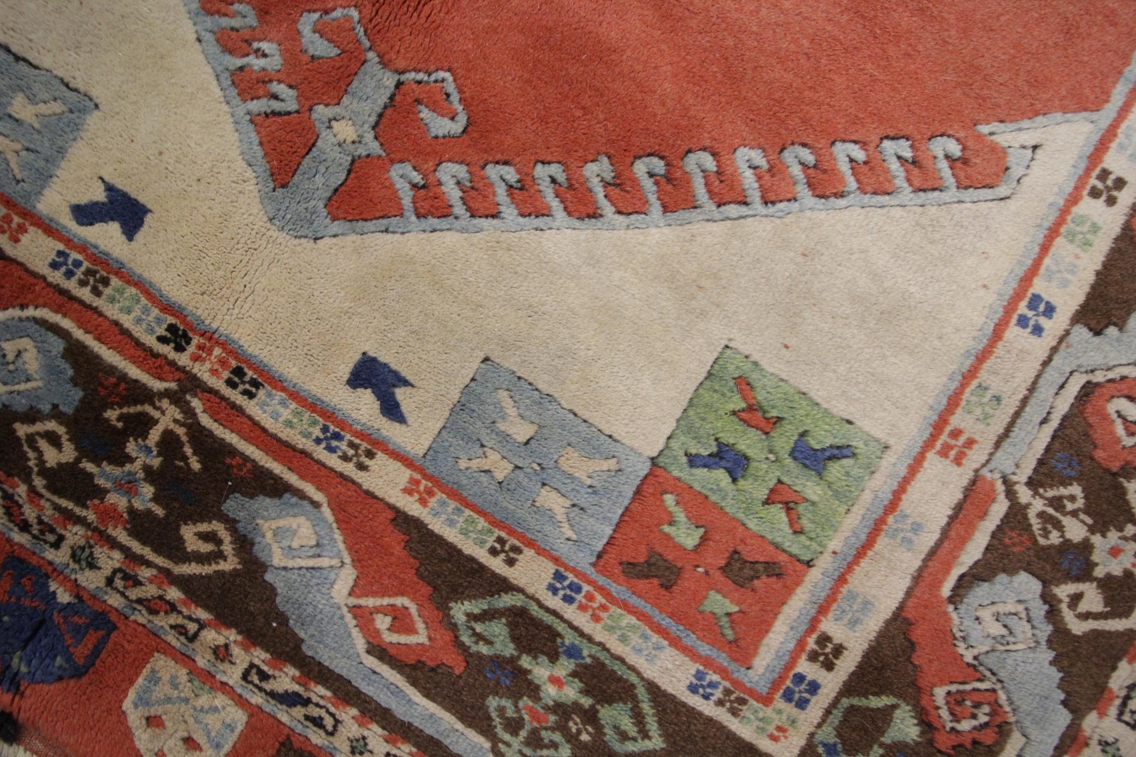 Vegetable Dyed Antique Rugs Milas Area-Turkish Rug, Handmade Carpet Oriental Living Room Rug