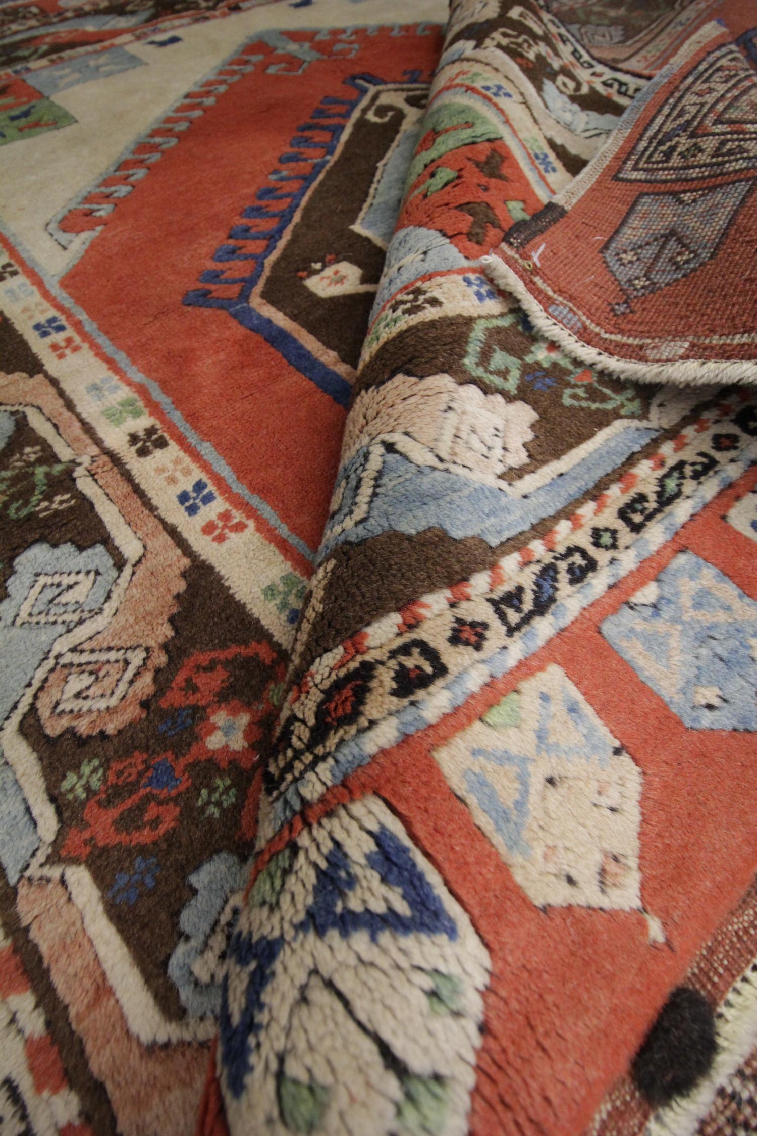 Antique Rugs Milas Area-Turkish Rug, Handmade Carpet Oriental Living Room Rug 1