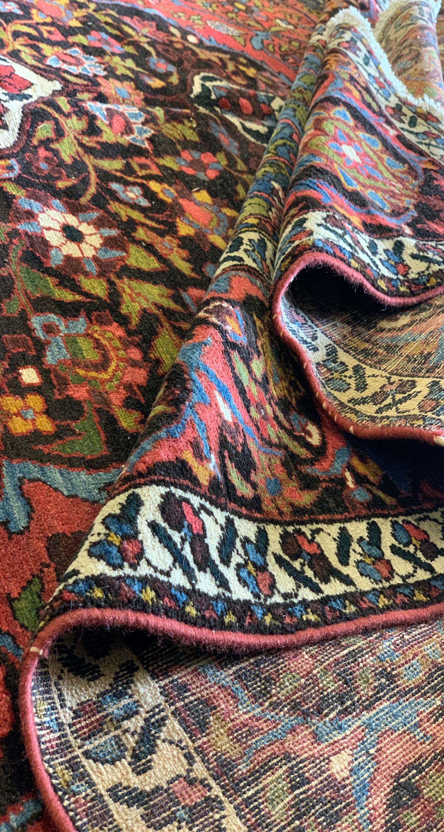 Antique Rugs Oriental Caucasian Livingroom Carpet, Handmade Area Rug For Sale 4