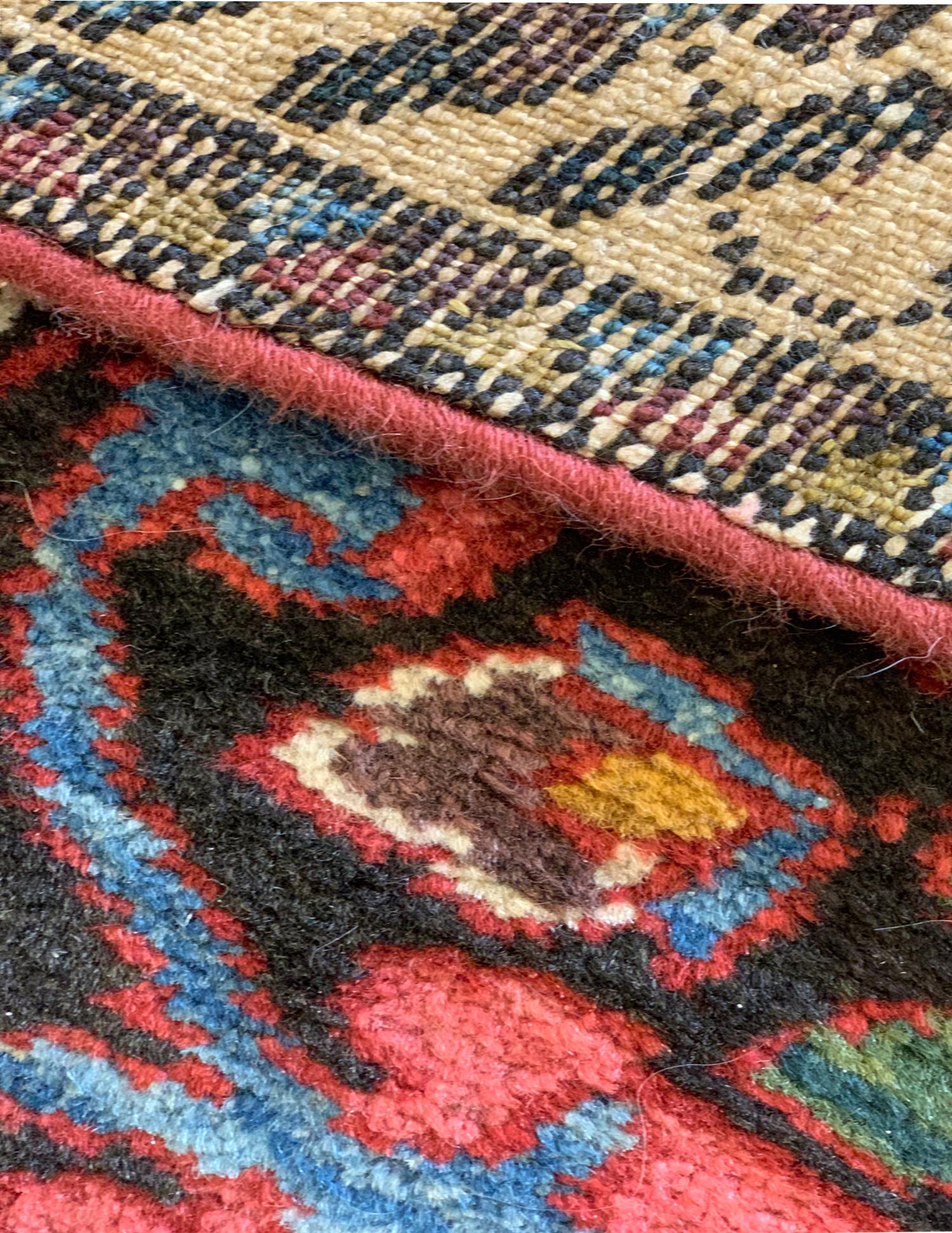 Antique Rugs Oriental Caucasian Livingroom Carpet, Handmade Area Rug For Sale 5