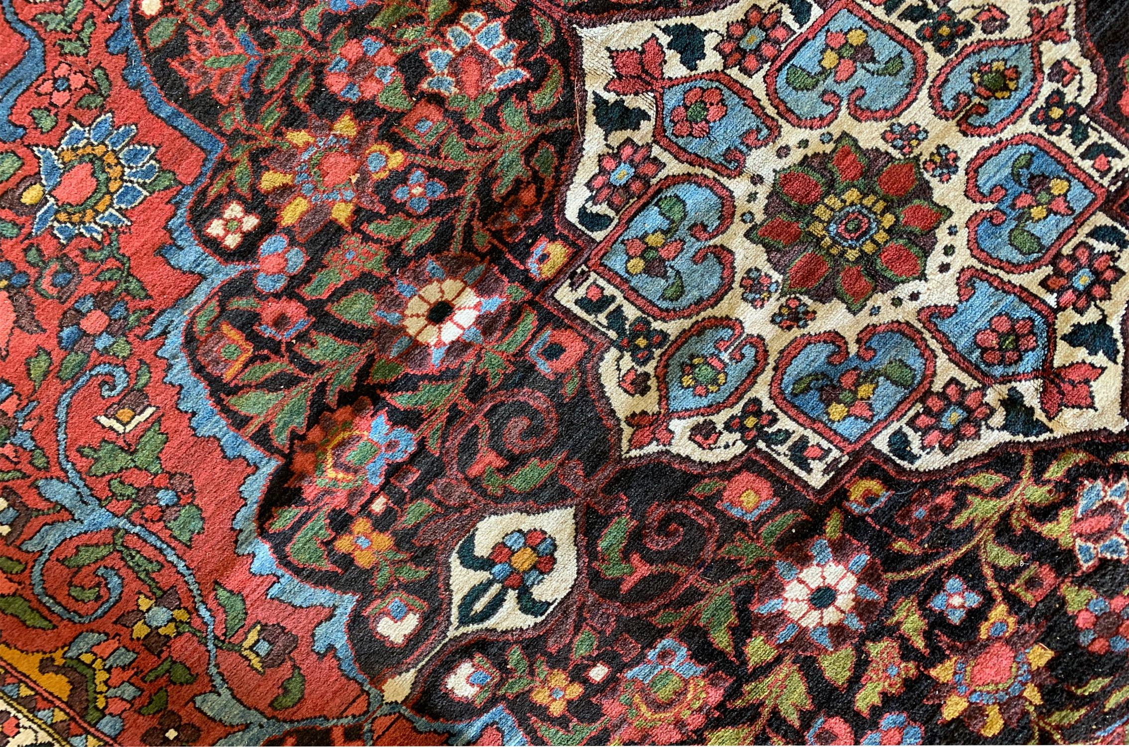 Laine Tapis anciens Tapis de salon caucasiens orientaux, tapis de salon fait main en vente