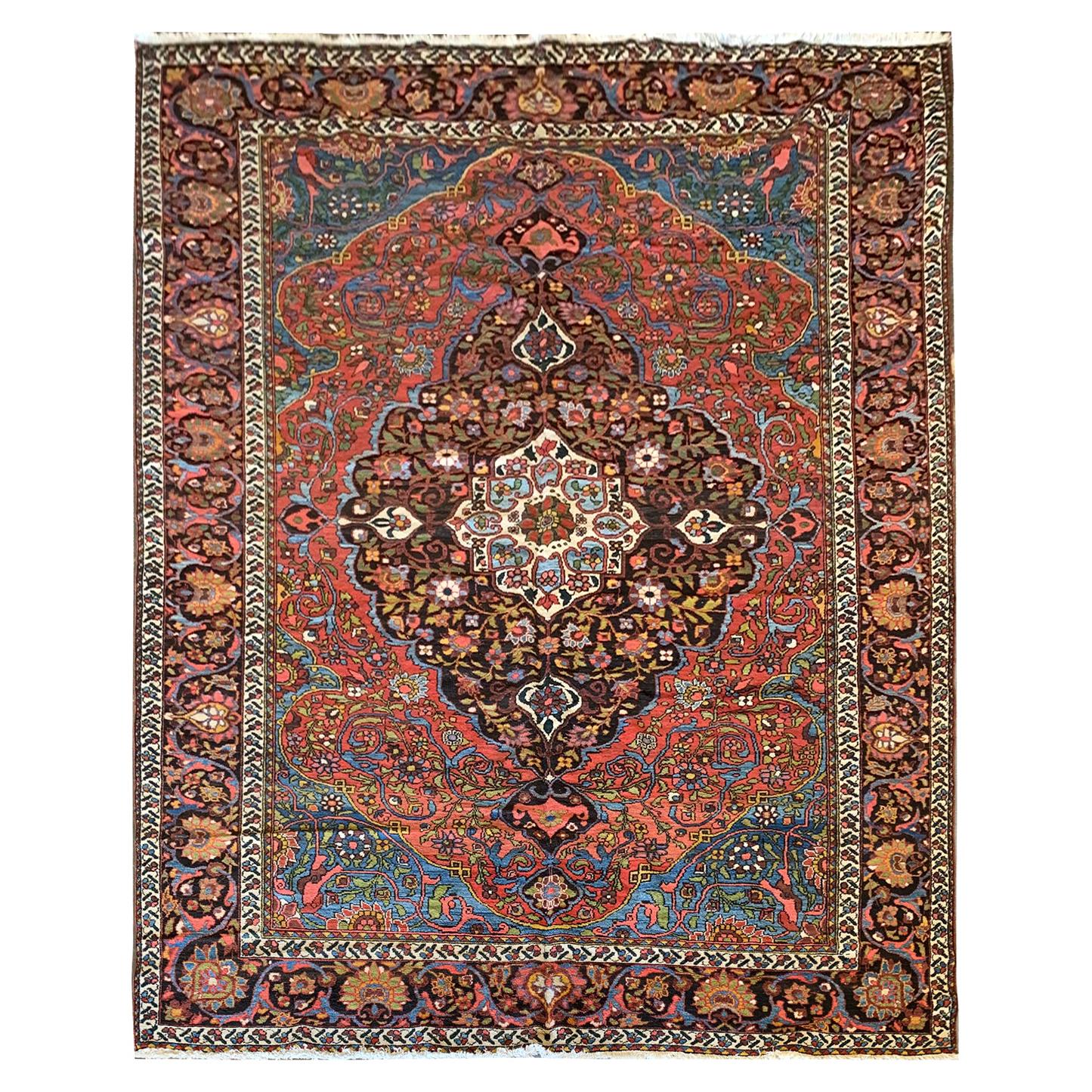 Antique Rugs Oriental Caucasian Livingroom Carpet, Handmade Area Rug