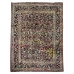 Antique Rugs Oriental Wool Carpet Traditional Blue Area Rug