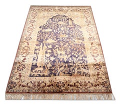 Antique Rugs, Pure Silk Rugs Turkish Rugs Handmade Carpet Oriental Rug