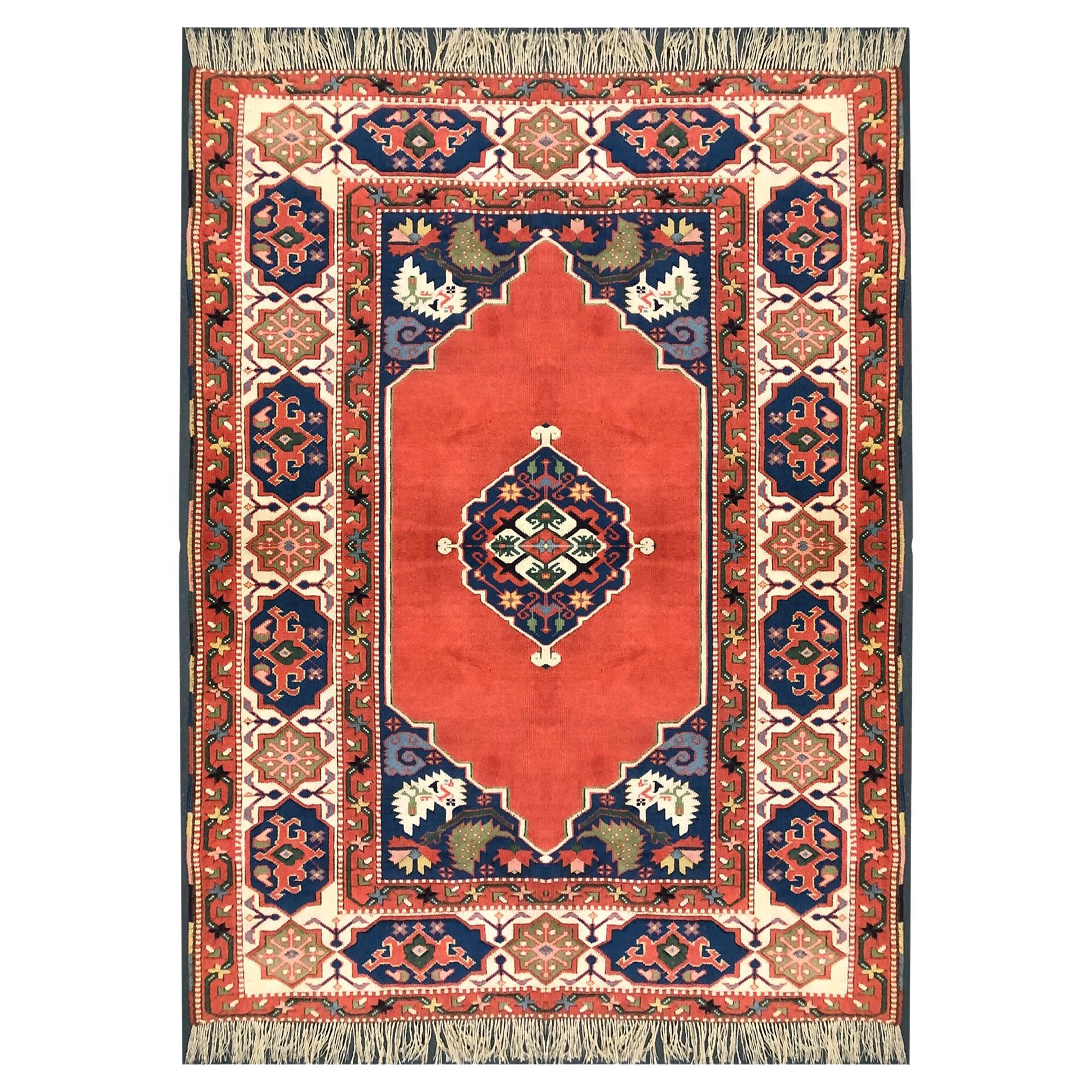 Tapis anciens Turquie rouge Tapis fait à la main, Tapis oriental Tapis de salon