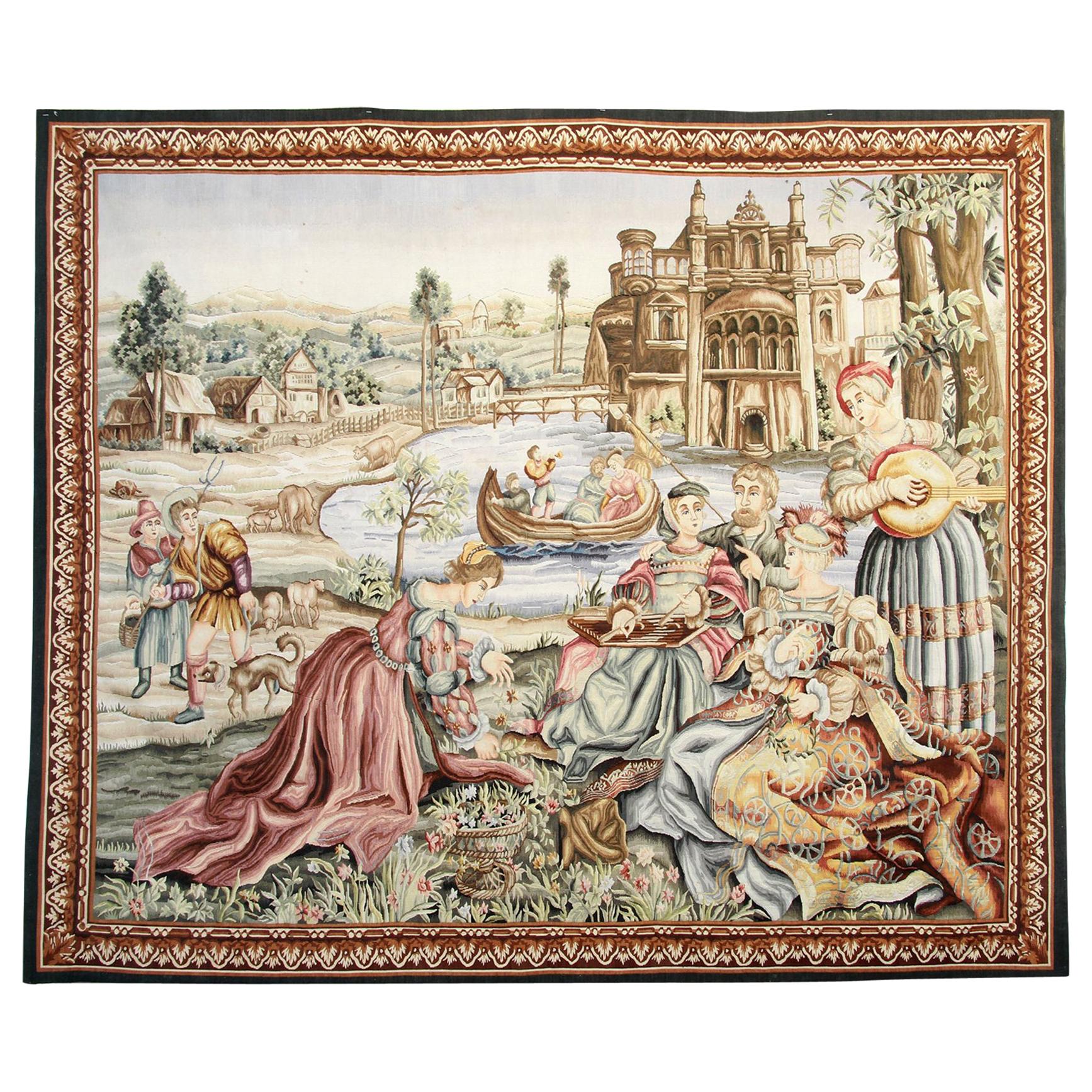 Vintage Rugs, Tapestry Flemish Wall Decoration Object, Decorative Rugs for Sale