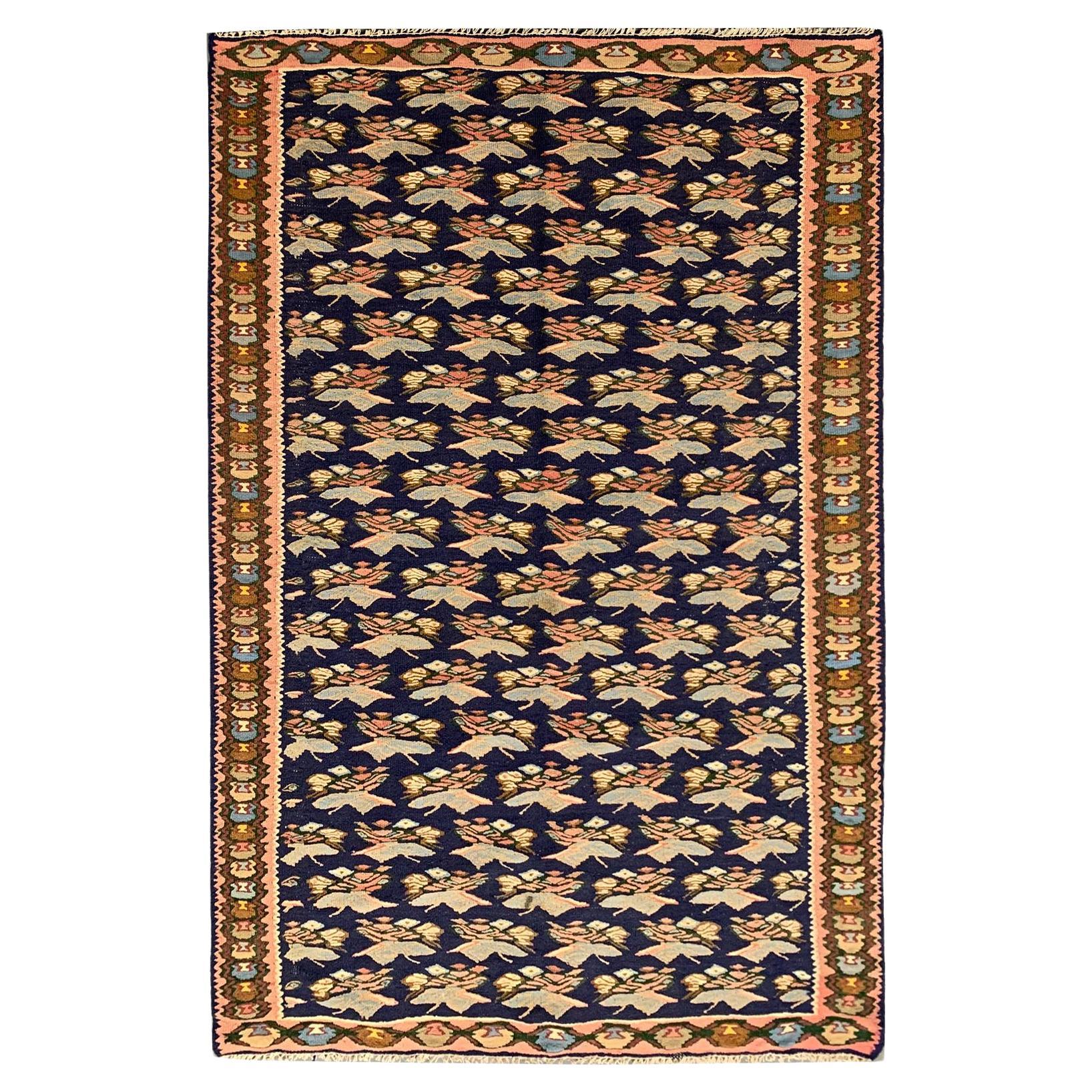 Antique Rugs Traditional Kilim Rug Kurdish Caucasian Kilims Carpet For Sale