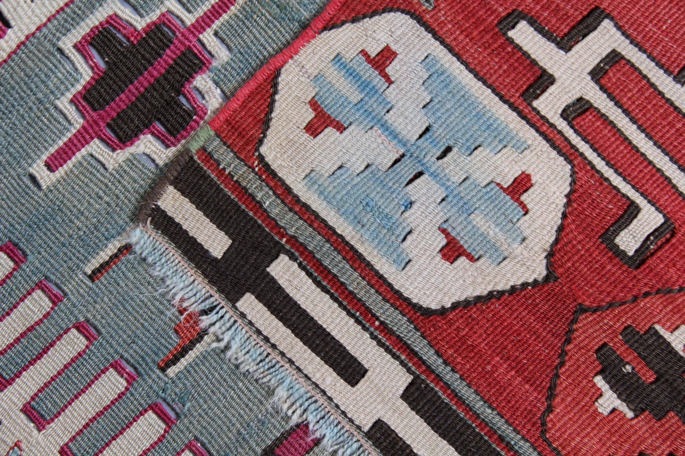 Alfombras Antiguas Alfombra Kilim Turca Tradicional Alfombra de lana oriental Kilim grande Teñido con vegetales en venta