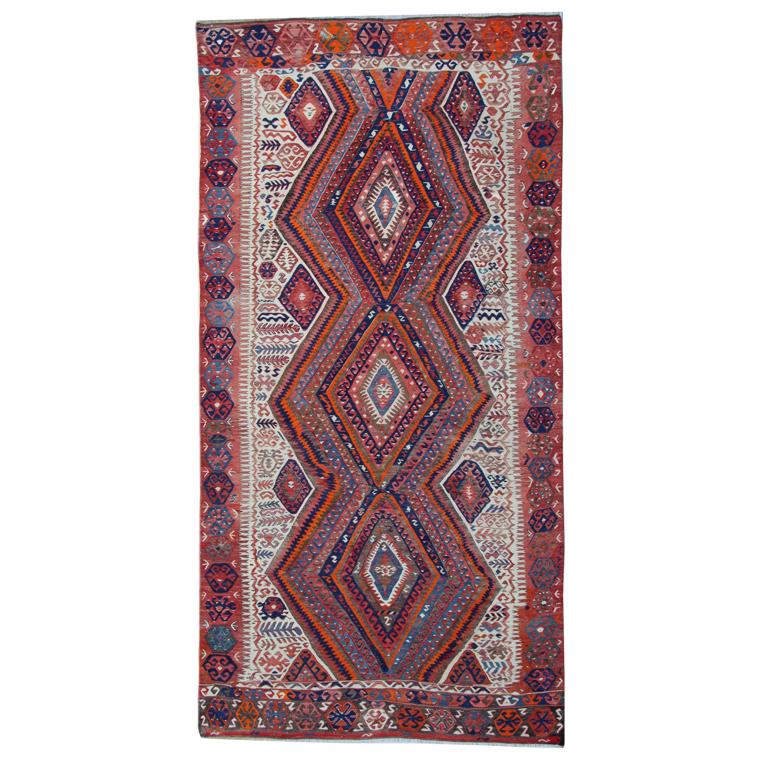 Antique Rugs Turkish Handmade Carpet, Kilim Rugs, Oriental Rugs For Sale