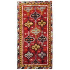 Tapis anciens, tapis turc Kilim, tapis Sarkisla fait main, tapis oriental en vente