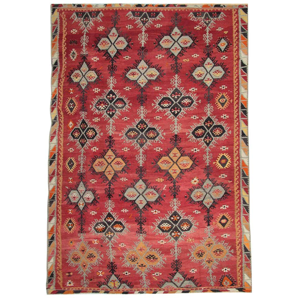 Turkish Rugs, Antique Rugs Kilims from Konya, Handmade Carpet Kilim Rug ...