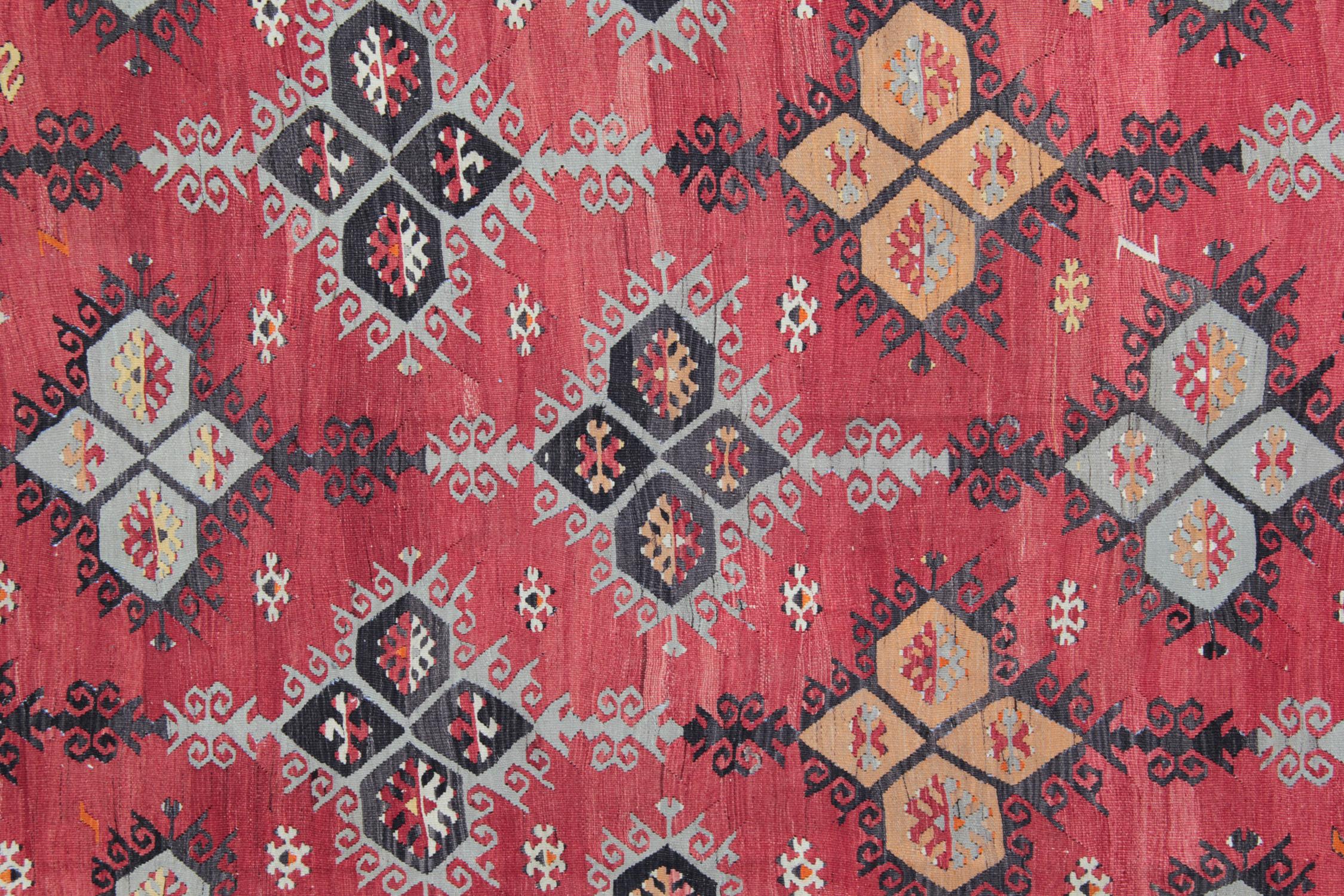 Vegetable Dyed Antique Rugs, Turkish Kilim Rug, Sarkisla Handmade Carpet Rugs for Sale