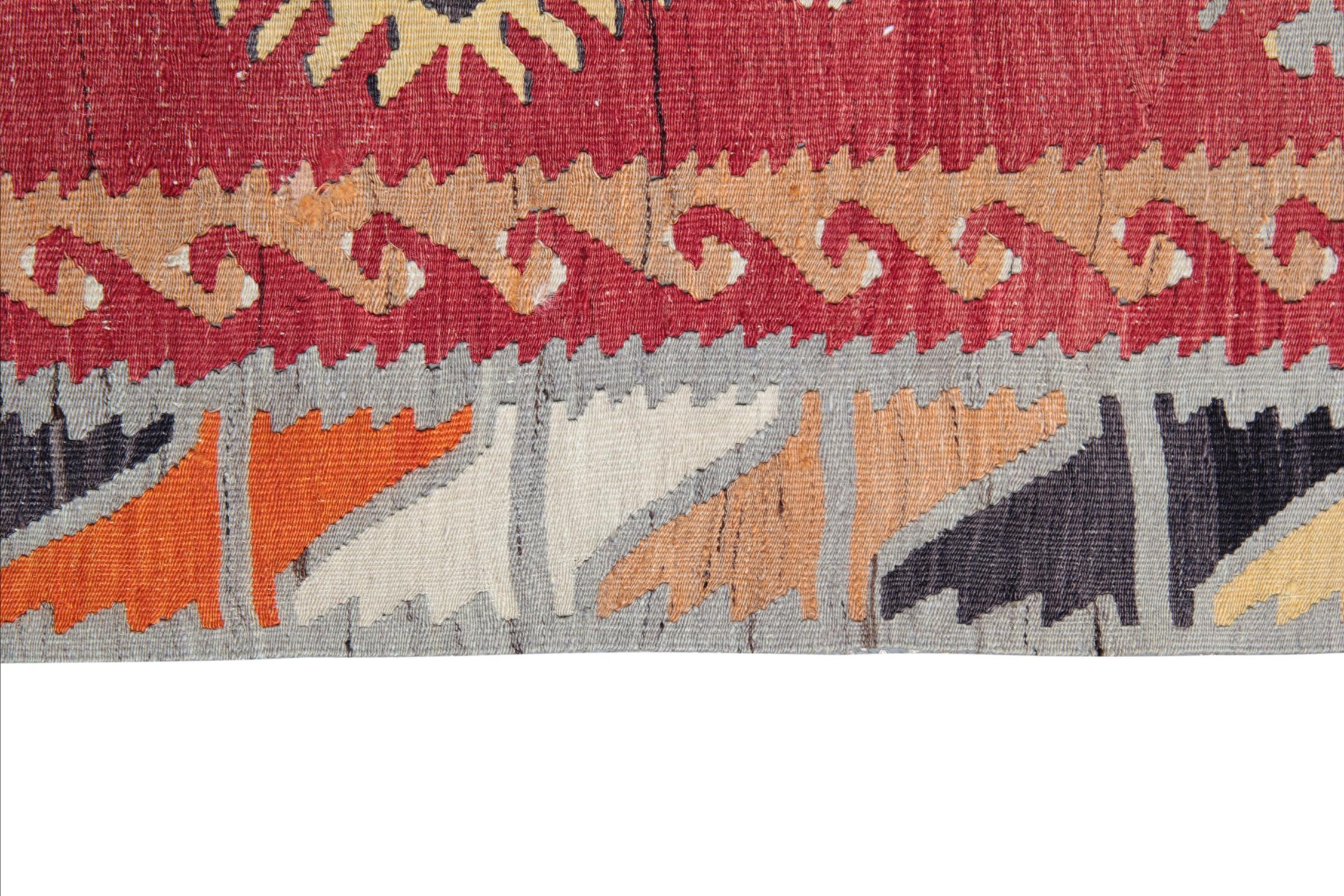 Wool Antique Rugs, Turkish Kilim Rug, Sarkisla Handmade Carpet Rugs for Sale