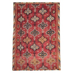 Antique Rugs, Turkish Kilim Rug, Sarkisla Handmade Carpet Rugs for Sale