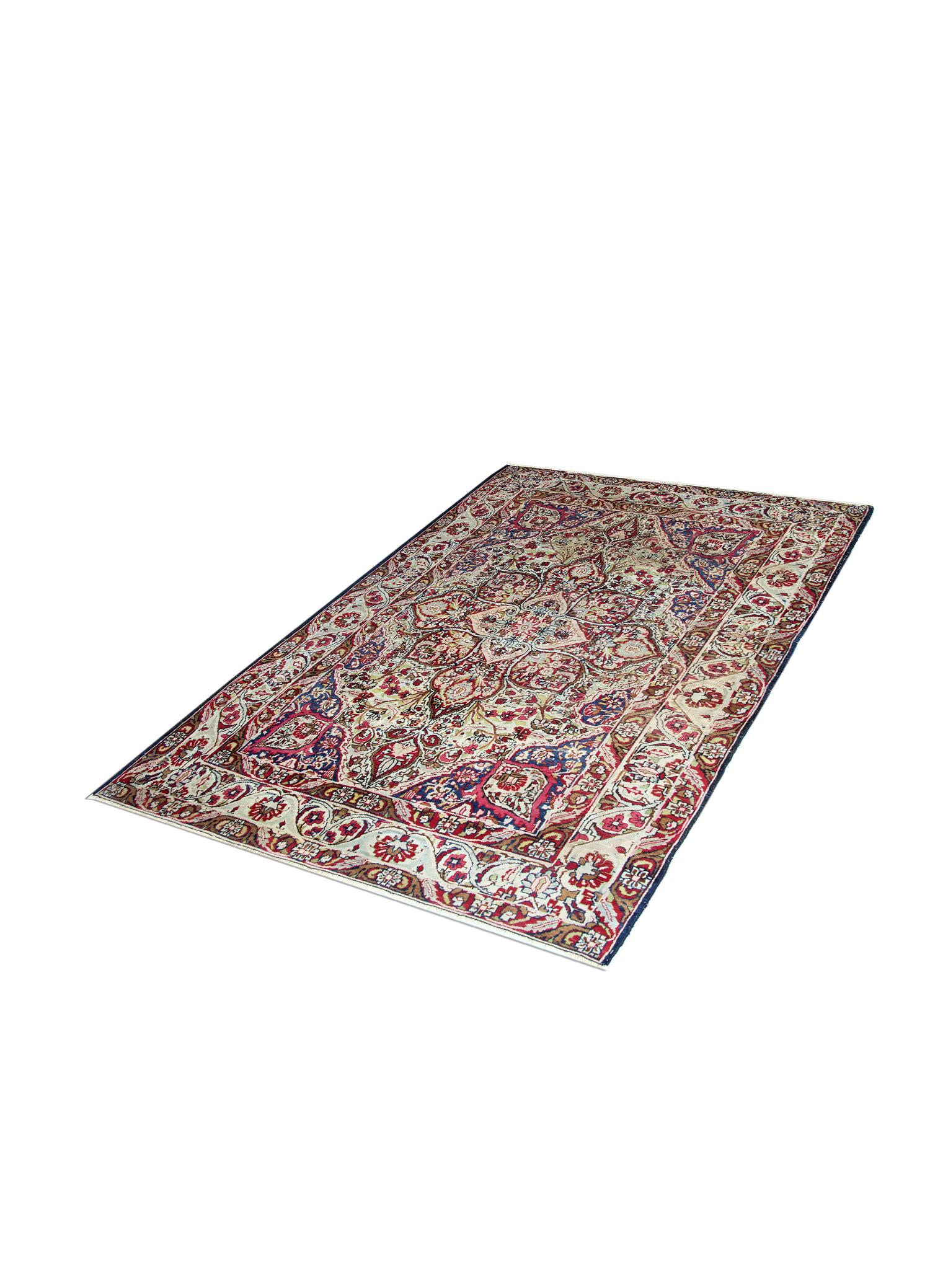 Early Victorian Antique Rugs Wool Oriental Rug Handmade Traditional Floral Carpet For Sale