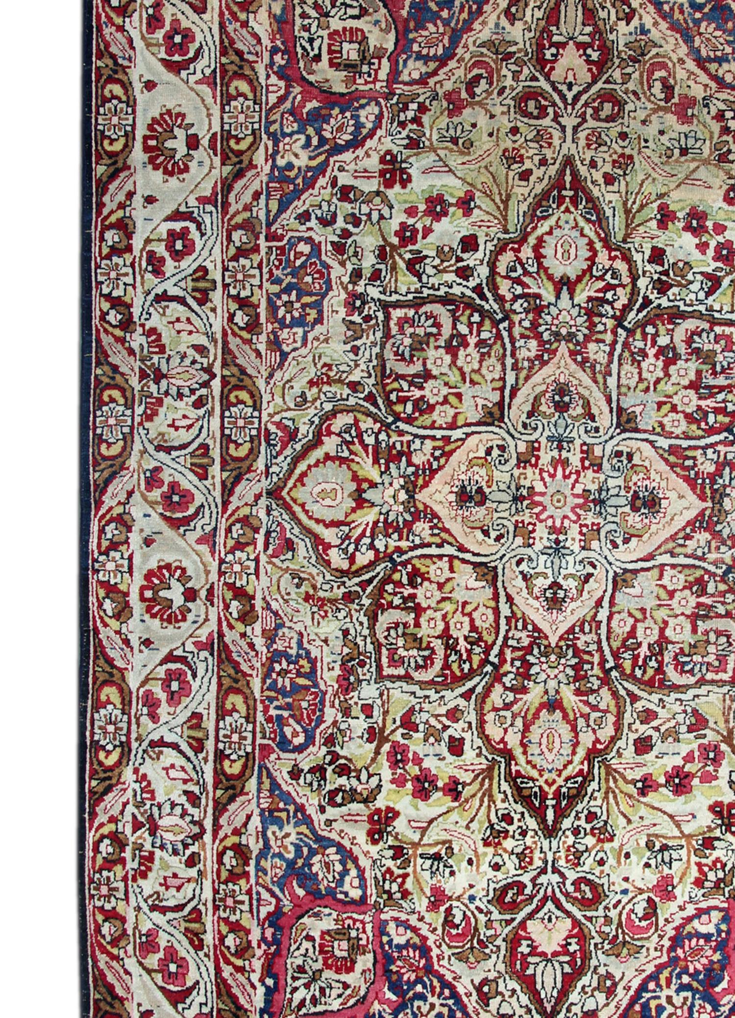 Needlework Antique Rugs Wool Oriental Rug Handmade Traditional Floral Carpet For Sale