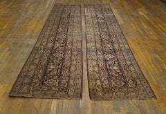 19th Century Pair of S.E. Persian Kirman Laver Runner Carpets ( 2'6" x 15'4" )