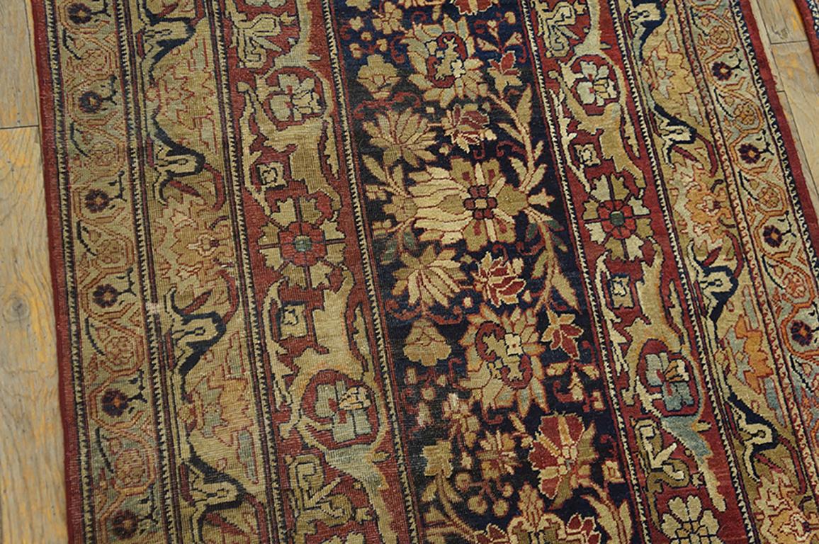 Wool 19th Century Pair of S.E. Persian Kirman Laver Runner Carpets ( 2'6