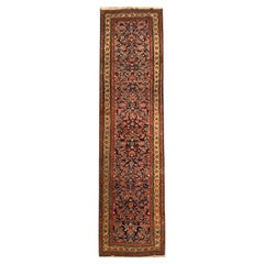 Antique Rug Runner Wool Kurdish Carpet Handwoven Oriental Rug