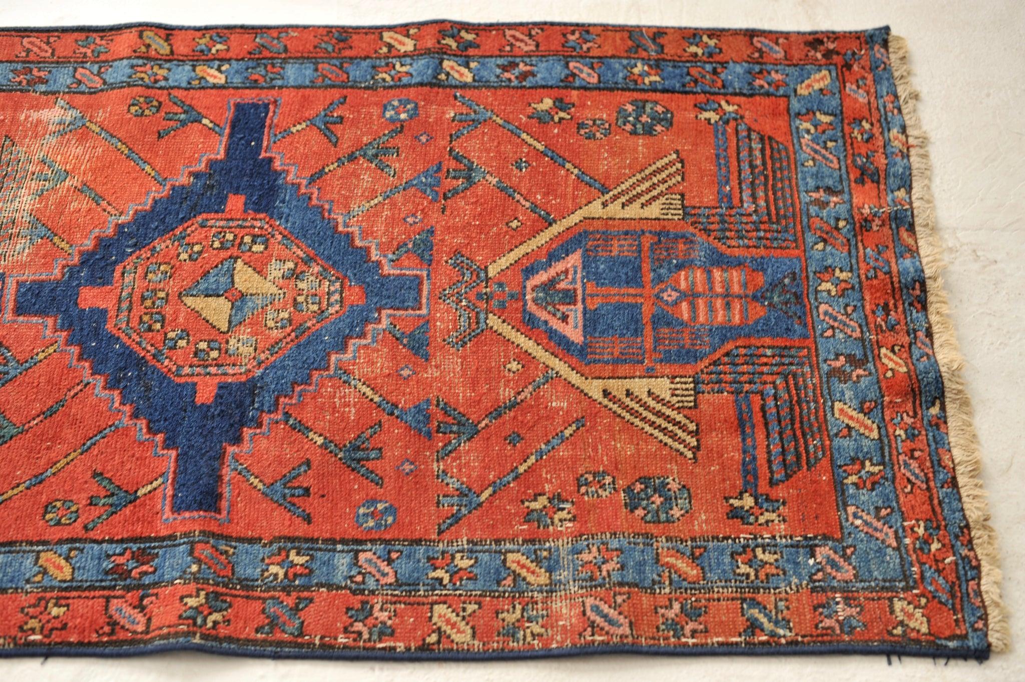 Antique Runner with Incredible Geometric Tribal Design For Sale 1