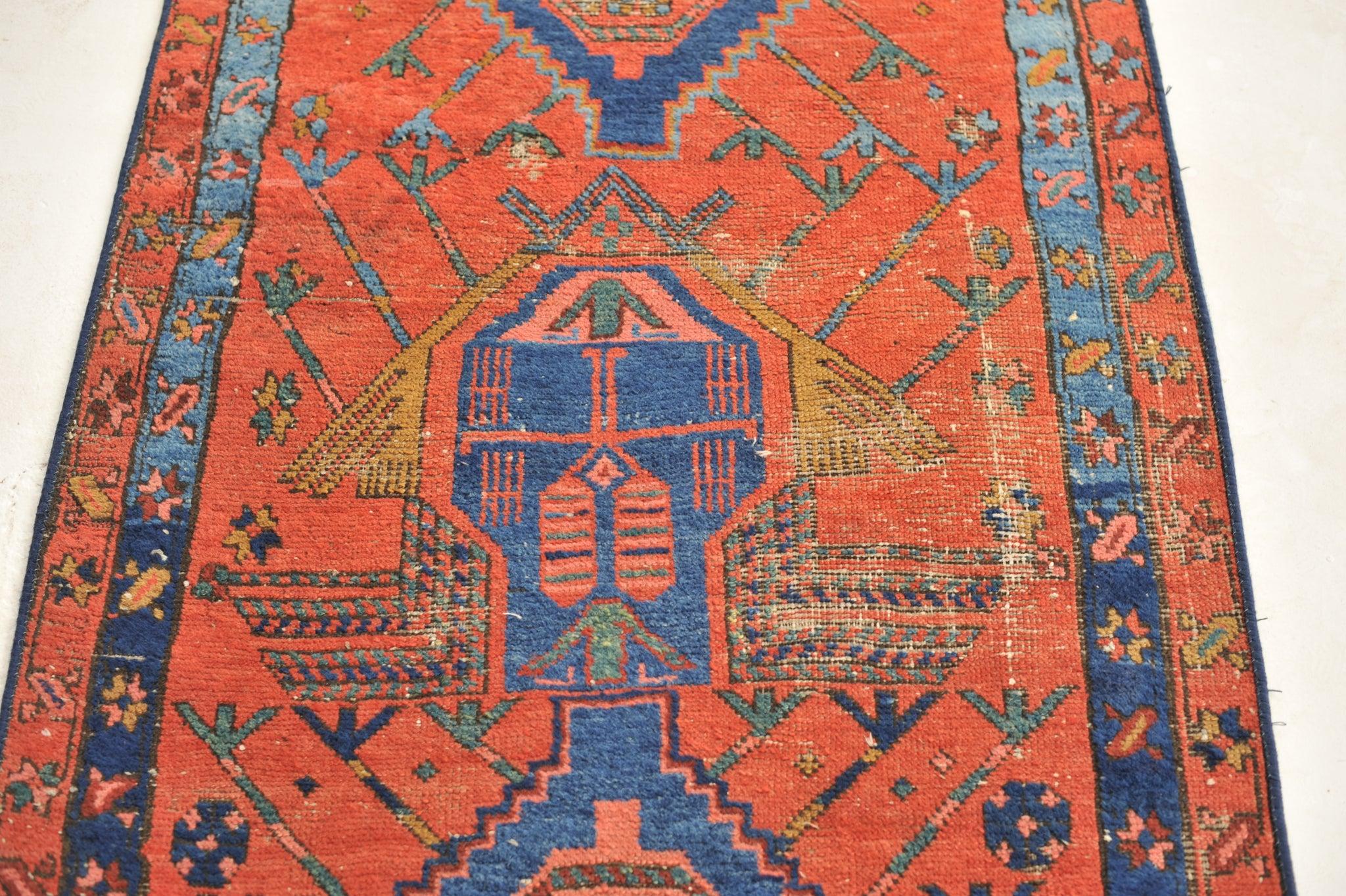 Antique Runner with Incredible Geometric Tribal Design For Sale 2