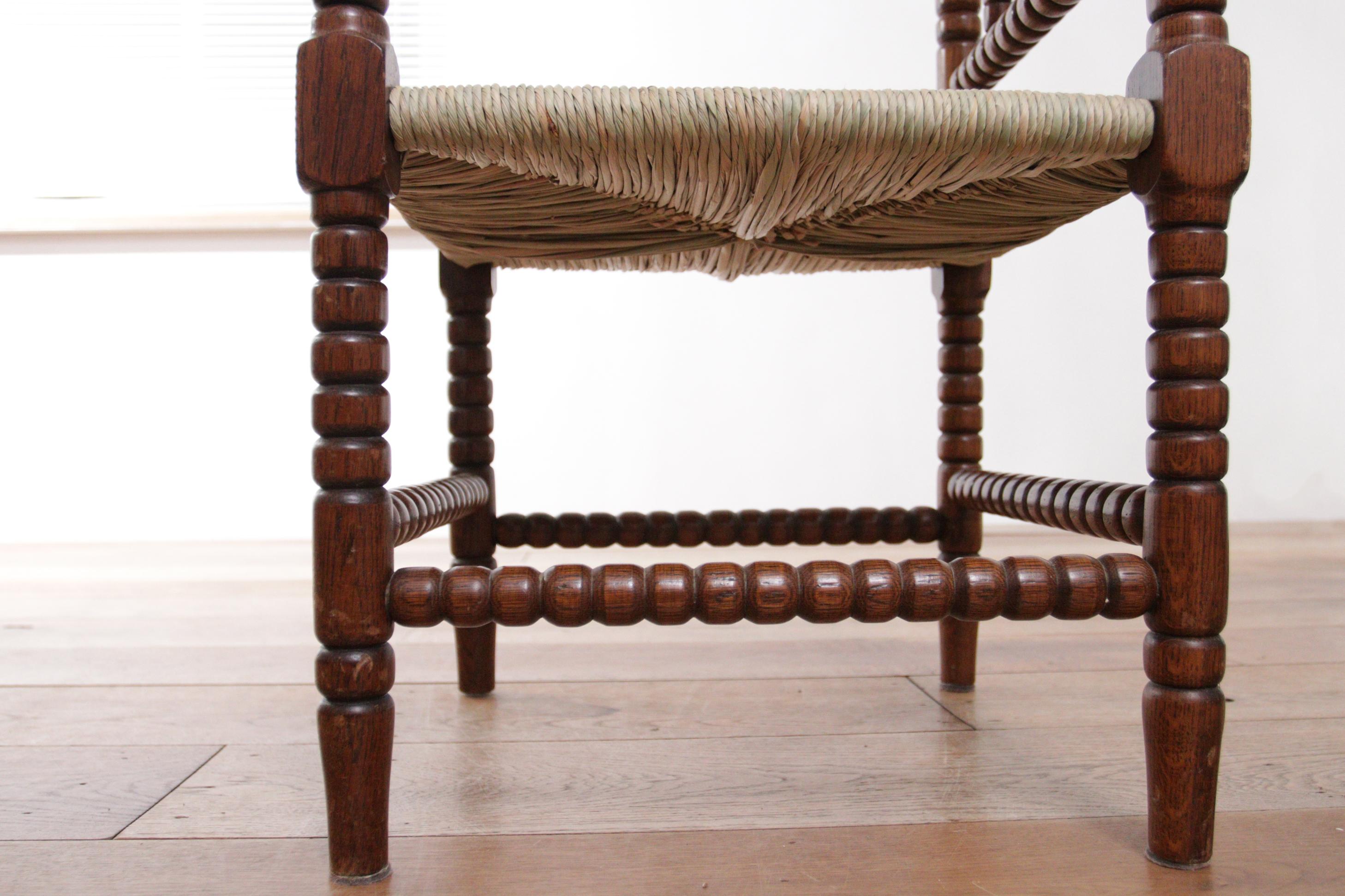 Ancienne chaise d'angle hollandaise sculptée avec New Rush nr2 en vente 6