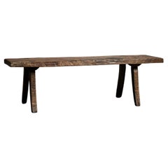 Antique Rural Slab Bench with 4 Legs