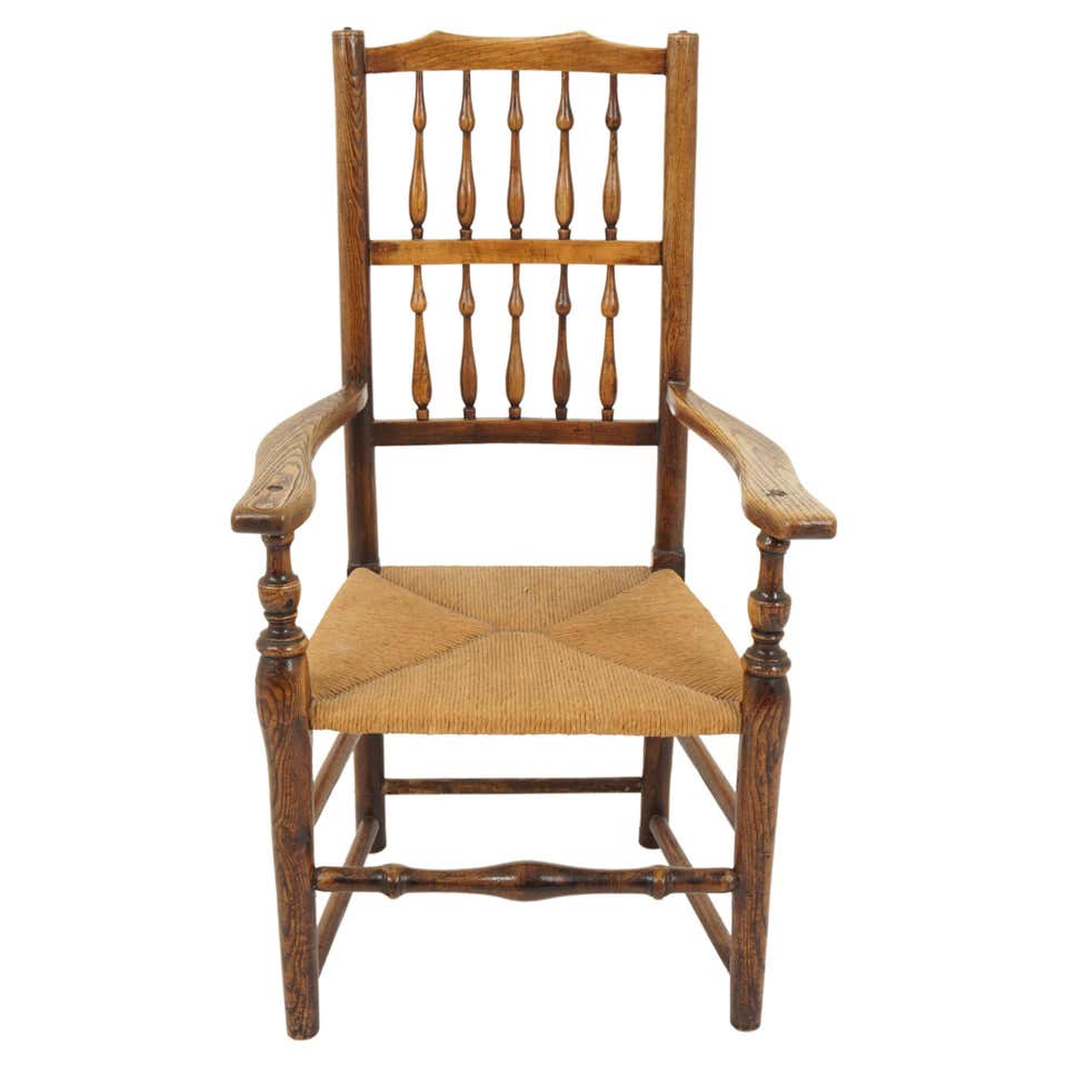 Fine Carved North Winds Faces Heavy Oak Arm Chairs Twisted Spindles ...