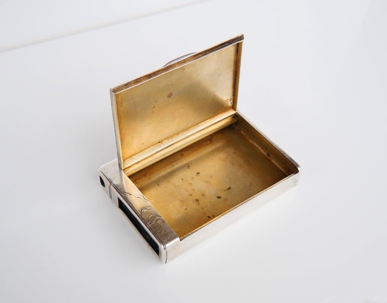Antique Russain Imperial Cigarette Tobacco case box solid 84 Silver 202 gr