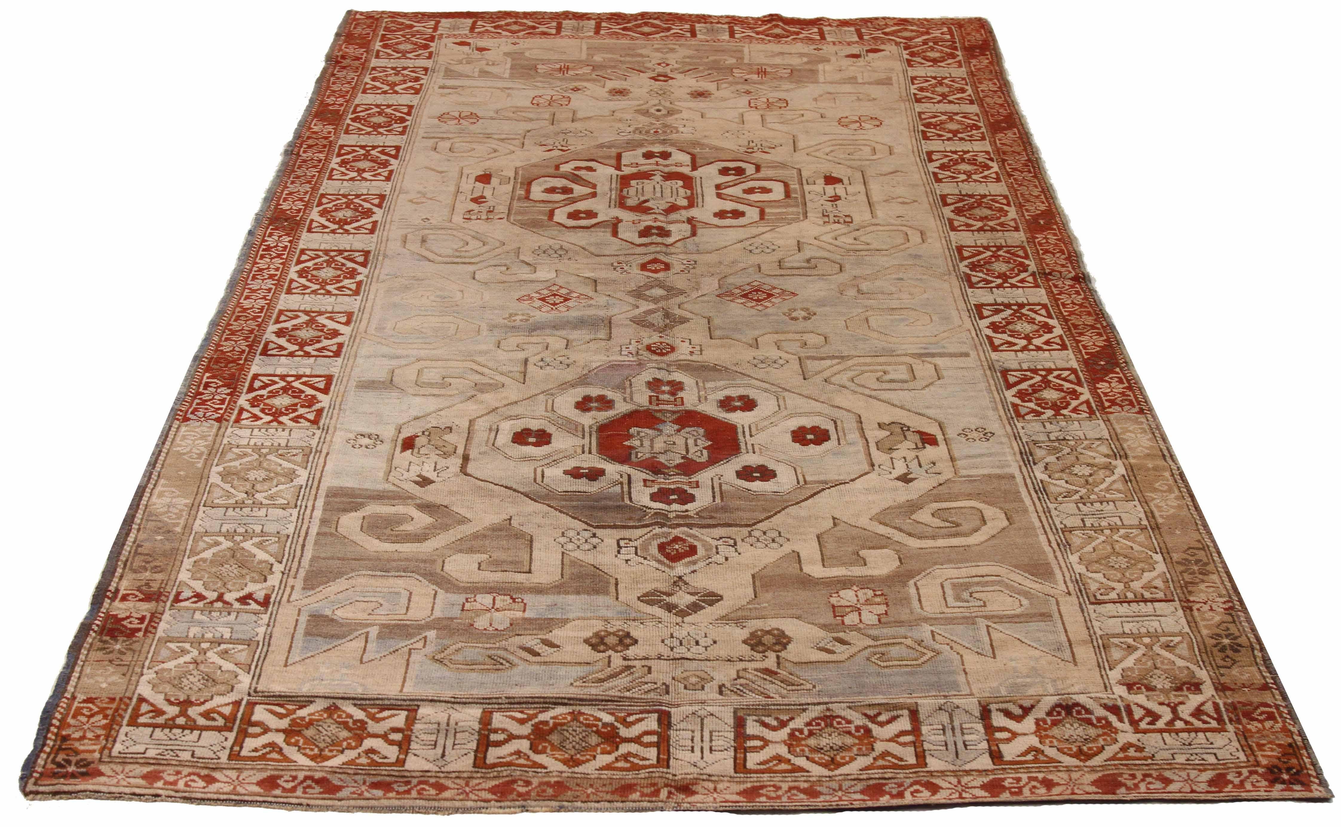 Antique Russia area rug handwoven from the finest sheep’s wool. It’s colored with all-natural vegetable dyes that are safe for humans and pets. It’s a traditional Ghafghaz design handwoven by expert artisans. It’s a lovely area rug that can be