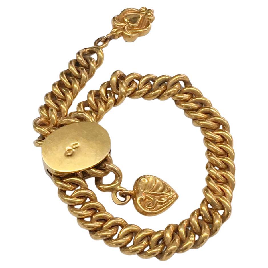 Antique Gold Link Bracelet  For Sale 1