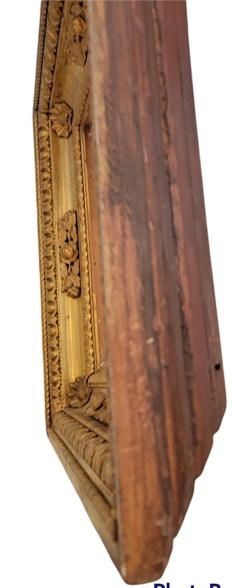 19th Century Antique Russian 24k Plt Wooden Frame For Sale