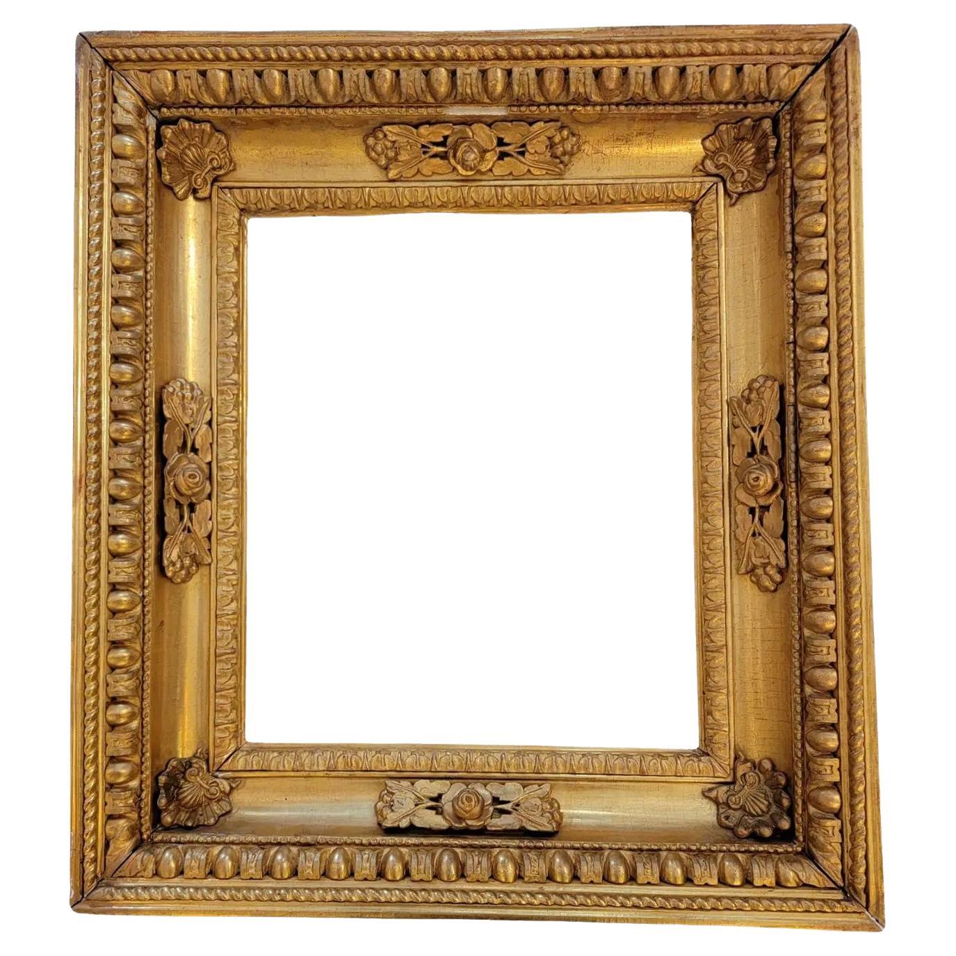 Antique Russian 24k Plt Wooden Frame For Sale