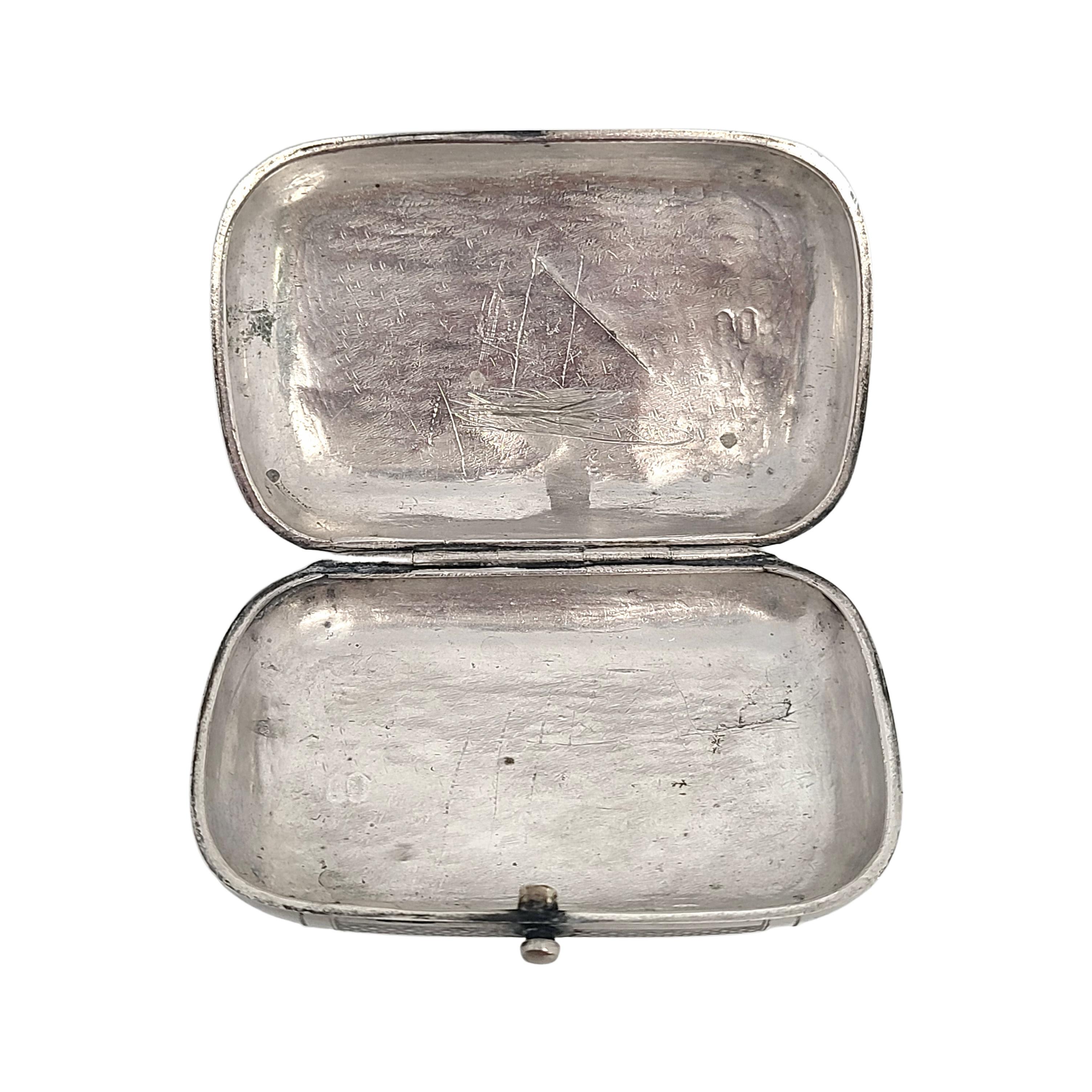 Antique Russian 84 Silver Box with Monogram For Sale 1